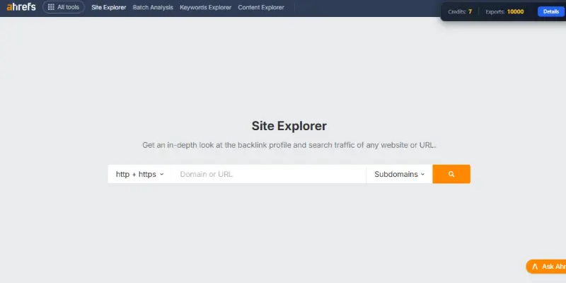 Ahrefs Site Ahrefs Site Explorer